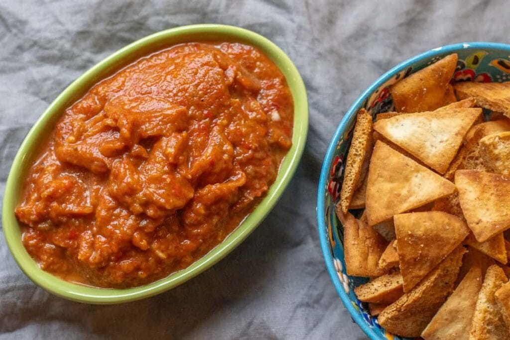 Red Pepper and Eggplant Dip by Cooking Gorgeous