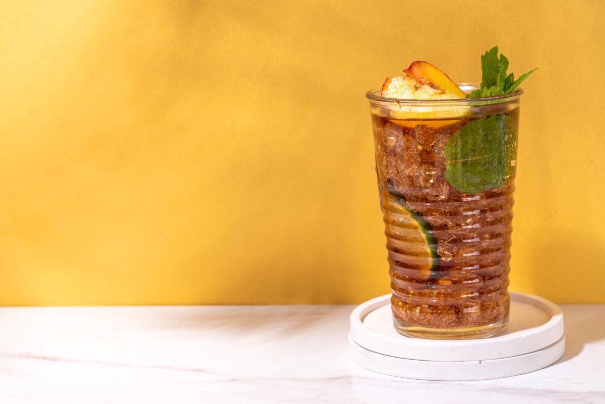 Sparkling Peach Iced