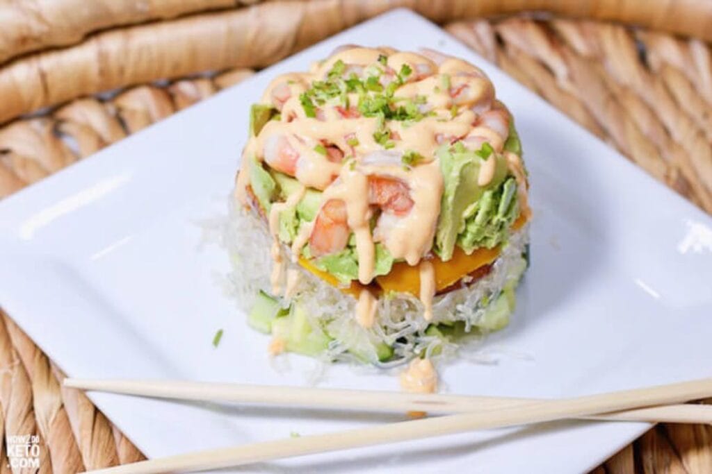 Spicy Keto Shrimp Stacks by How 2 Do Keto