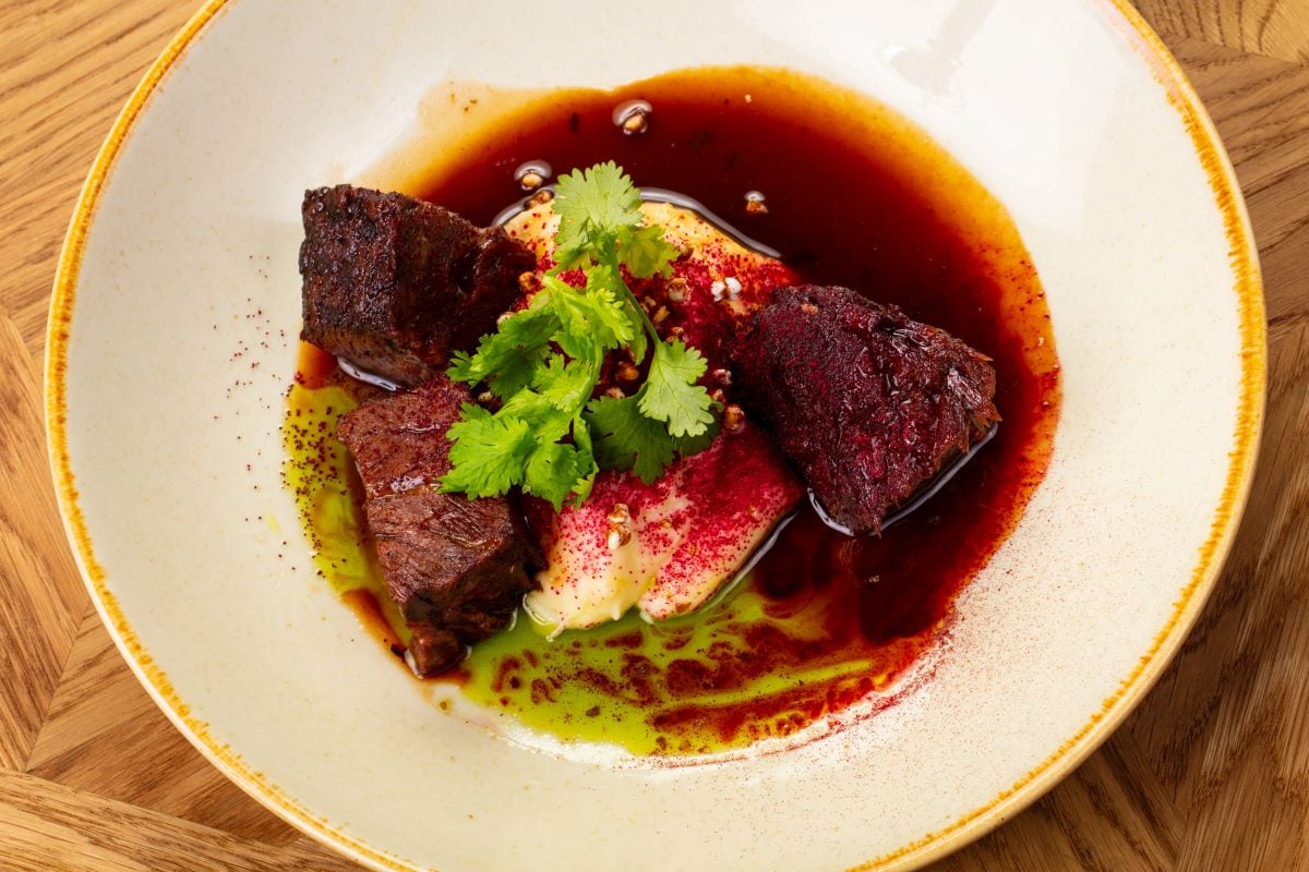 Steak with blueberriesAndreySt