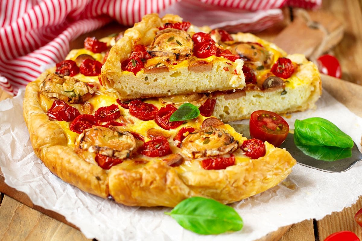 Tomato Tart with Goat Cheese and BasilIarik malasha