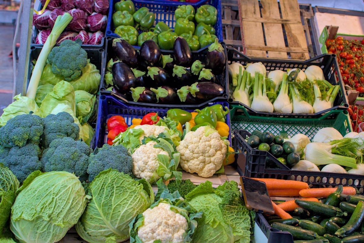 Vibrant greens in marketS.Borisovich
