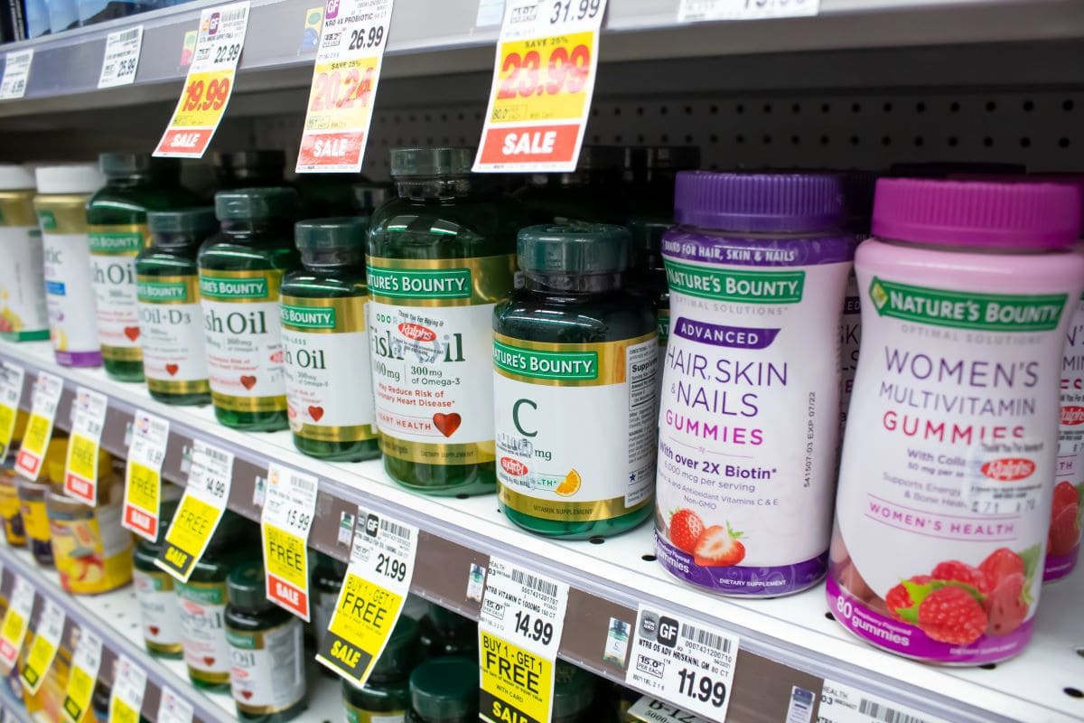Vitamin aisle in a storePBT 1