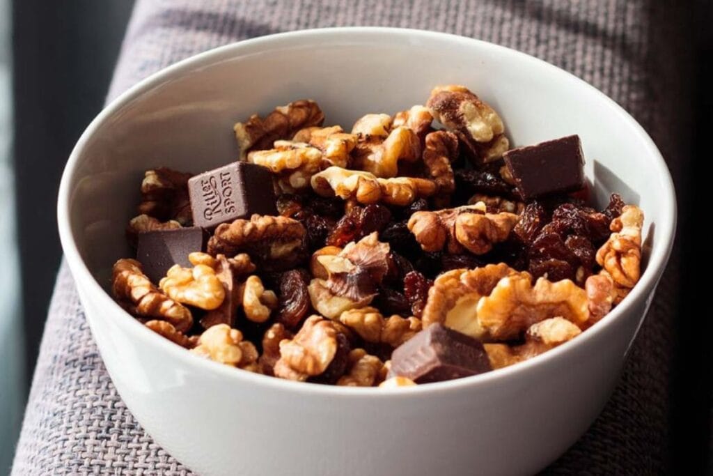 Walnuts Raisins and Dark Chocolate Easy Raw Vegan Treat by Refresh My Health