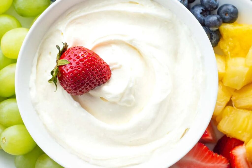 4 Ingredient Marshmallow Cool Whip Fruit Dip by Homean at Home