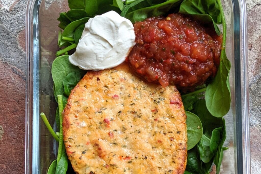 4 Ingredient Trader Joes Meal Prep Salad by The Herbeevore