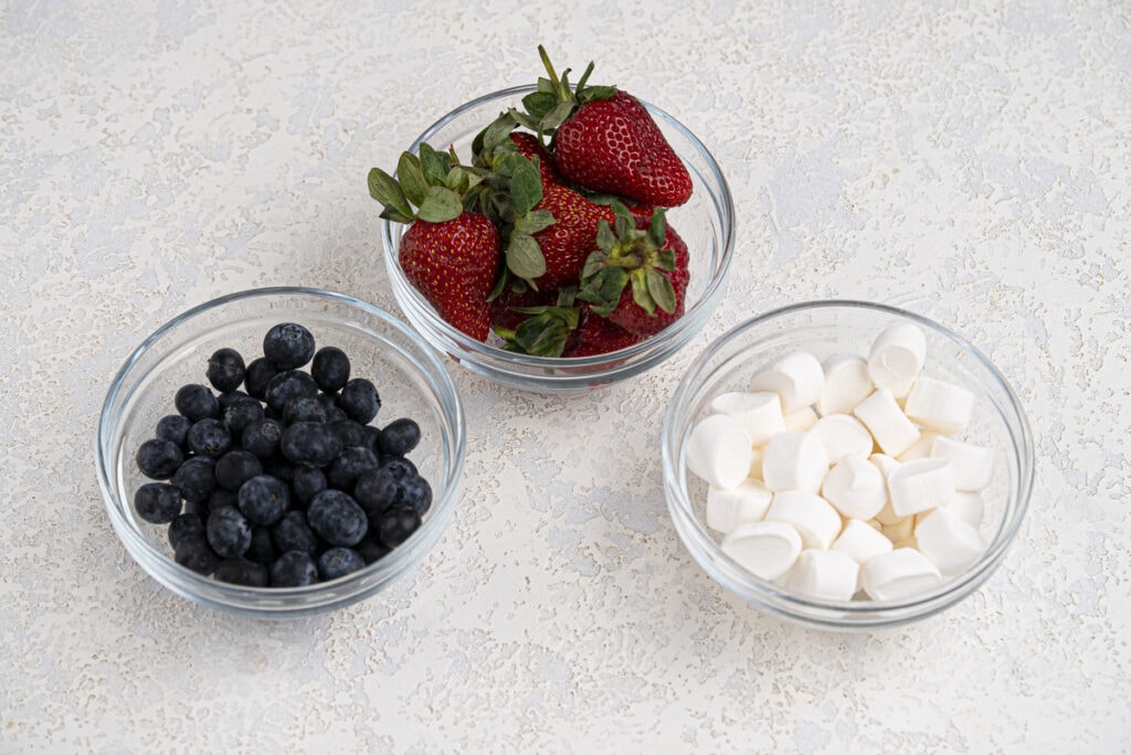 4th of July Fruit Kabobs ingredients