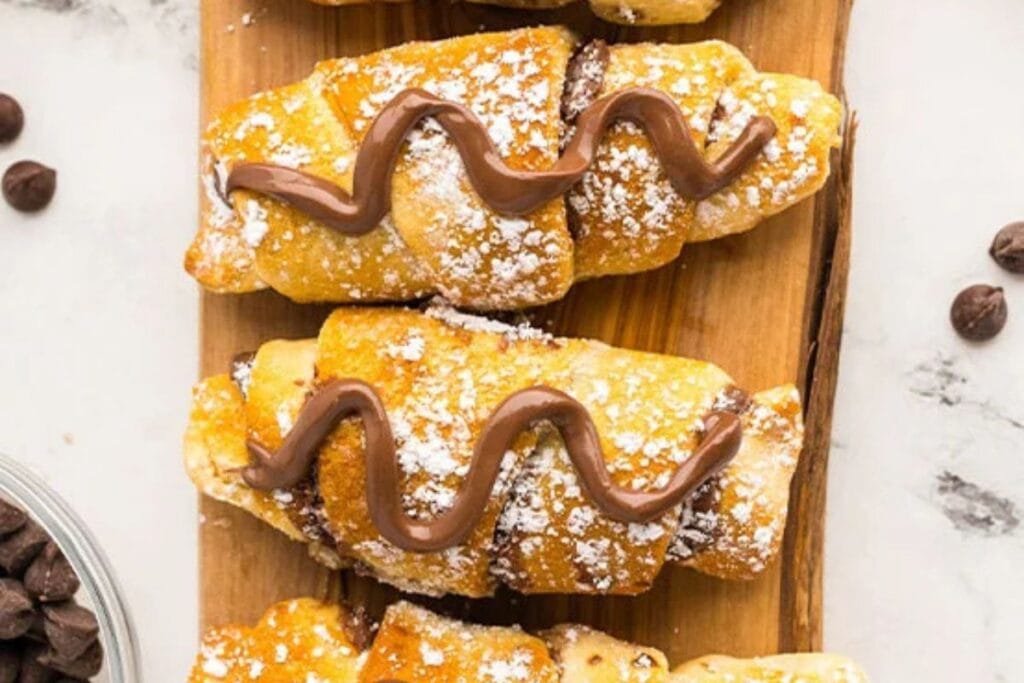 Air Fryer Chocolate Nutella Croissants by The Slow Roasted Italian