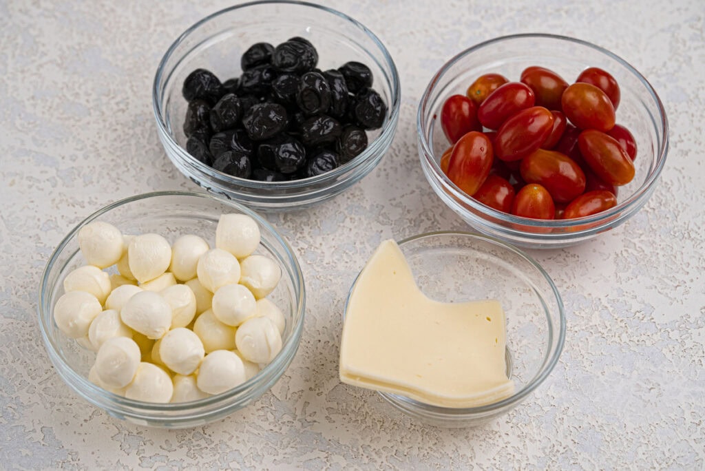 American Flag Charcuterie Board ingredients