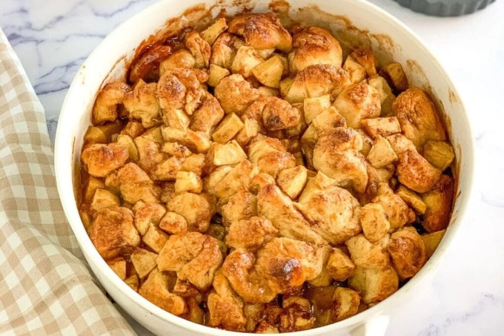 Apple Fritter Casserole by The Feathered Nester