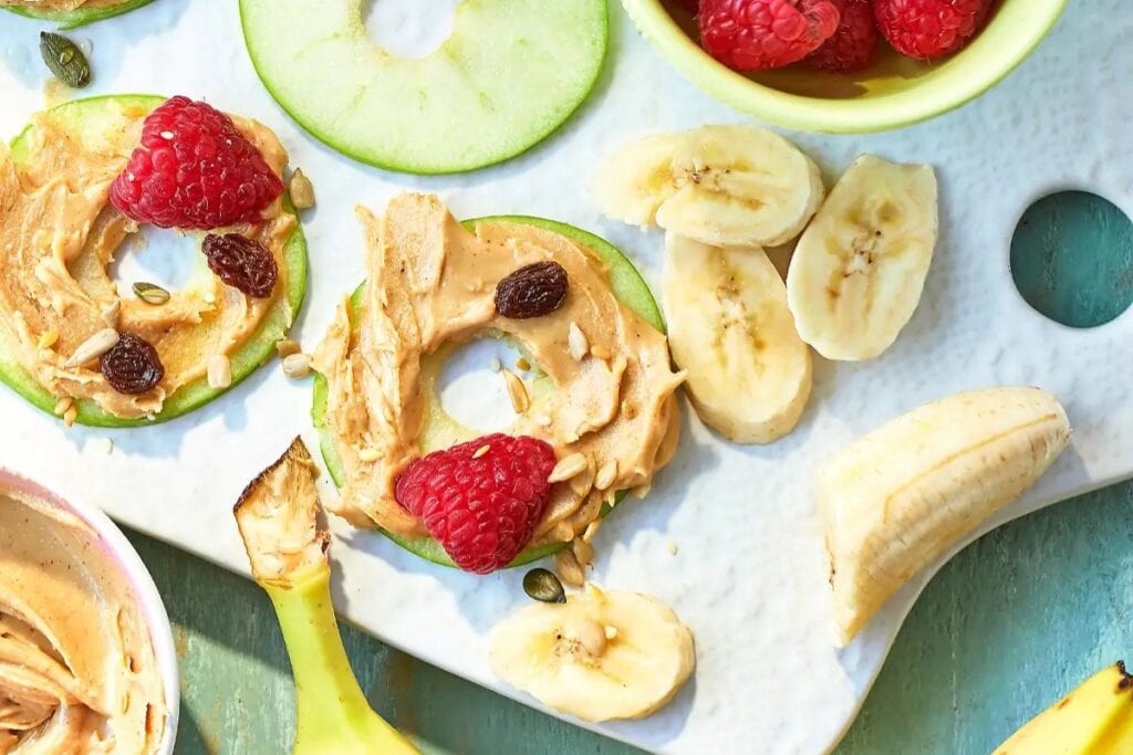 Apple Slices with Peanut Butter by Emily Leary