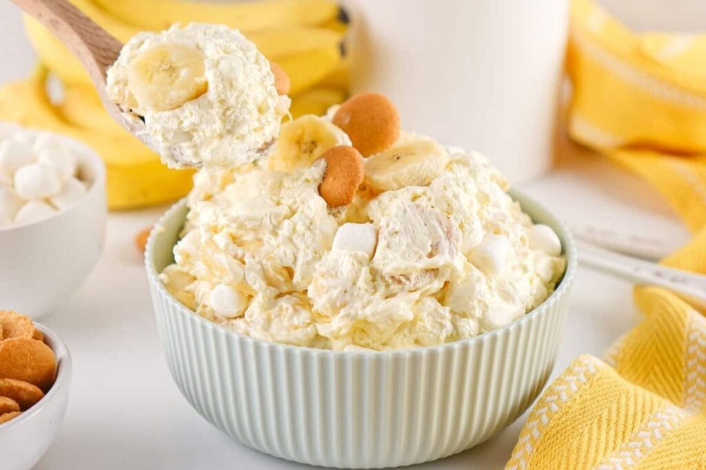Banana Pudding Fluff Salad by Shaken Together Life
