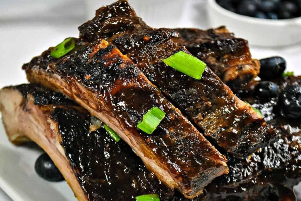 Blueberry BBQ Sauce And Blueberry Ribs by Baking Beauty