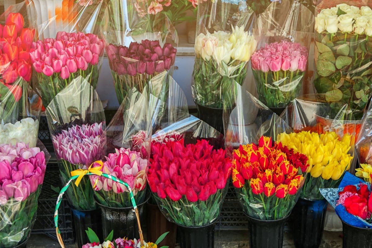 Bouquet in storeSerezniy