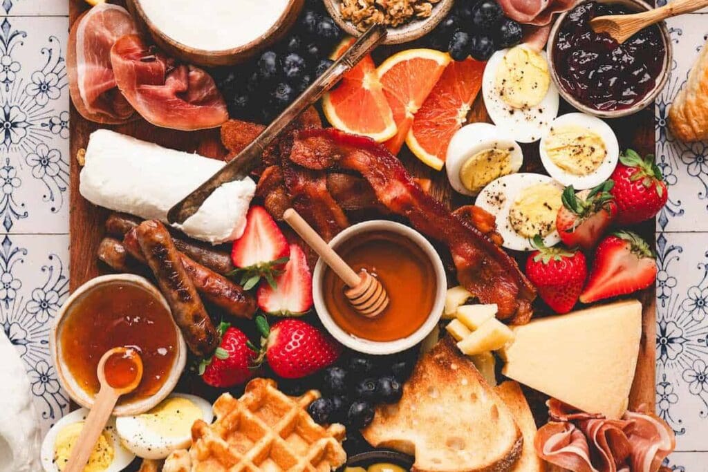 Breakfast Brunch Charcuterie Board by Foxes Love Lemons