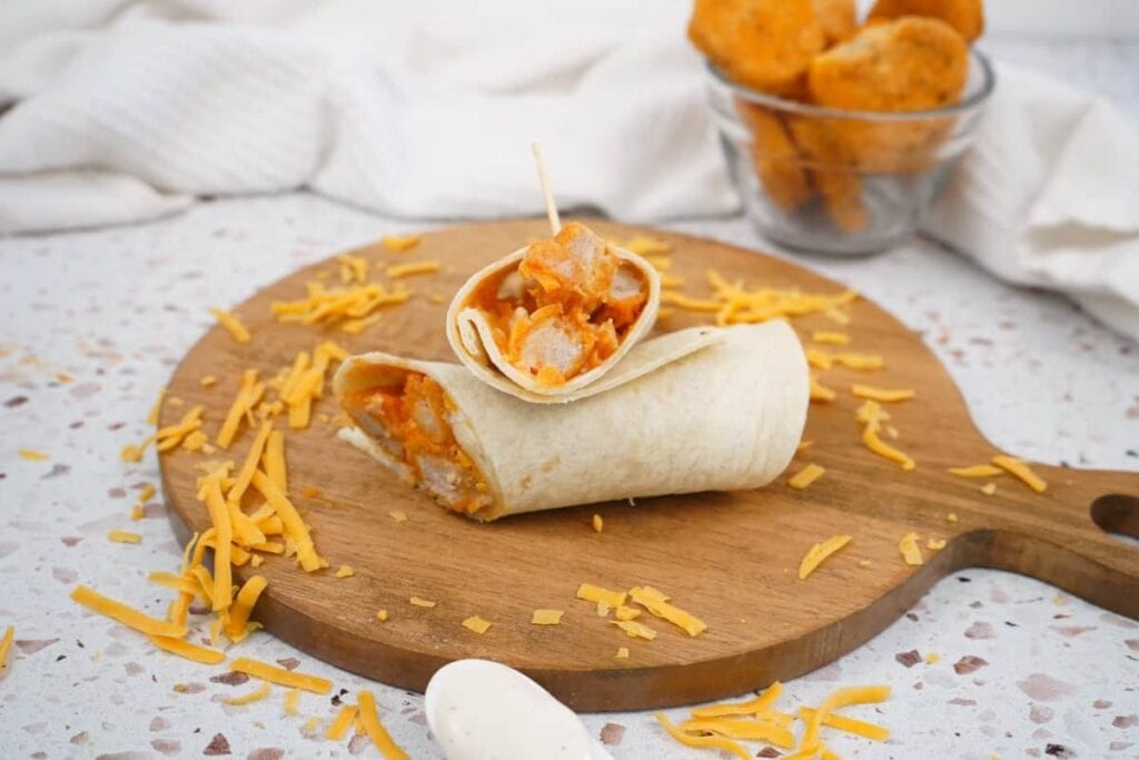 Buffalo Chicken Nuggets Wrap by Stefs Eats and Sweets
