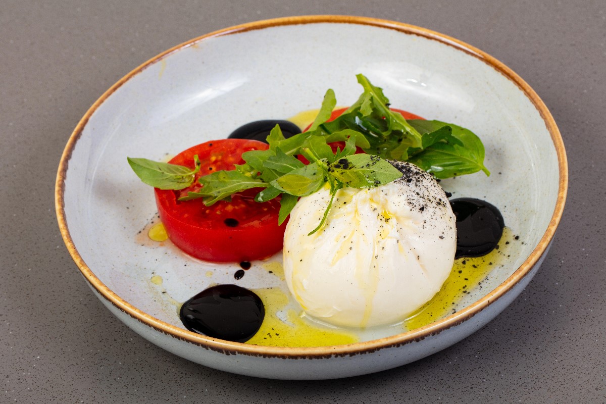 Burrata served nicely