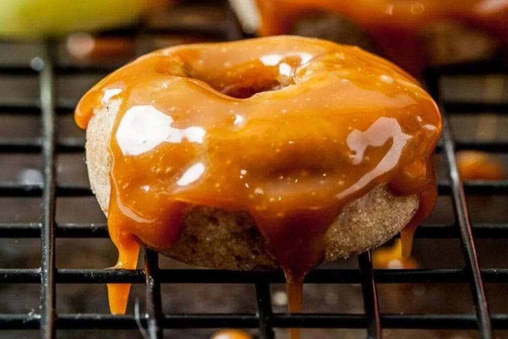 Caramel Apple Baked Donuts by Chew Out Loud
