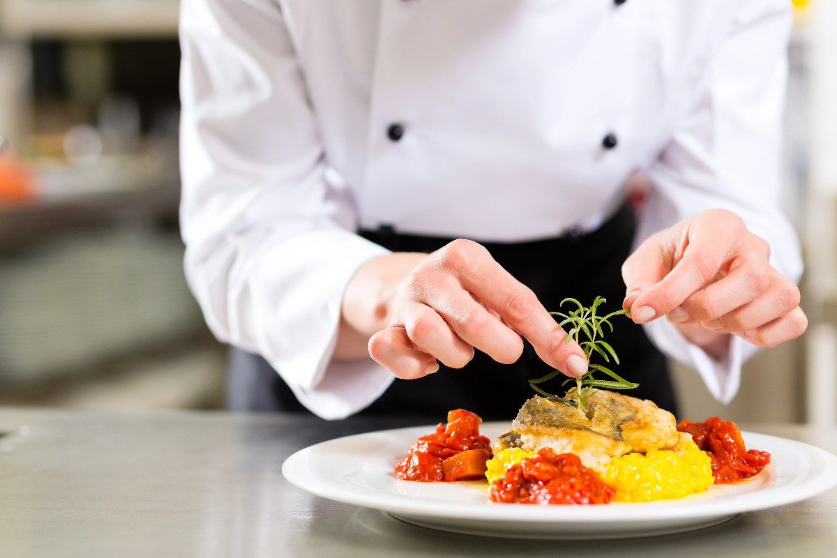 Chef behind the counter