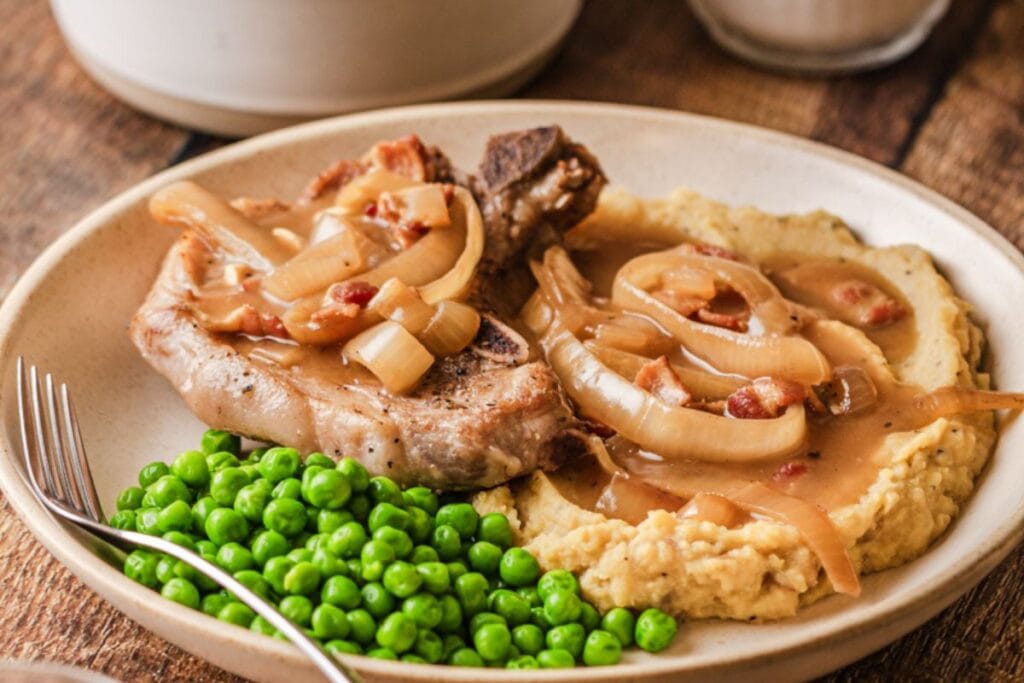Crockpot Smothered Pork Chops by The Cookin Chicks