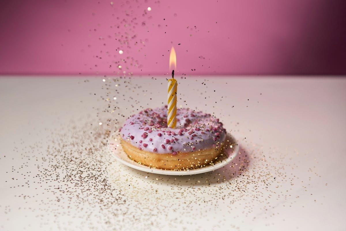 Donut with golden sparklesAntonMatyukha