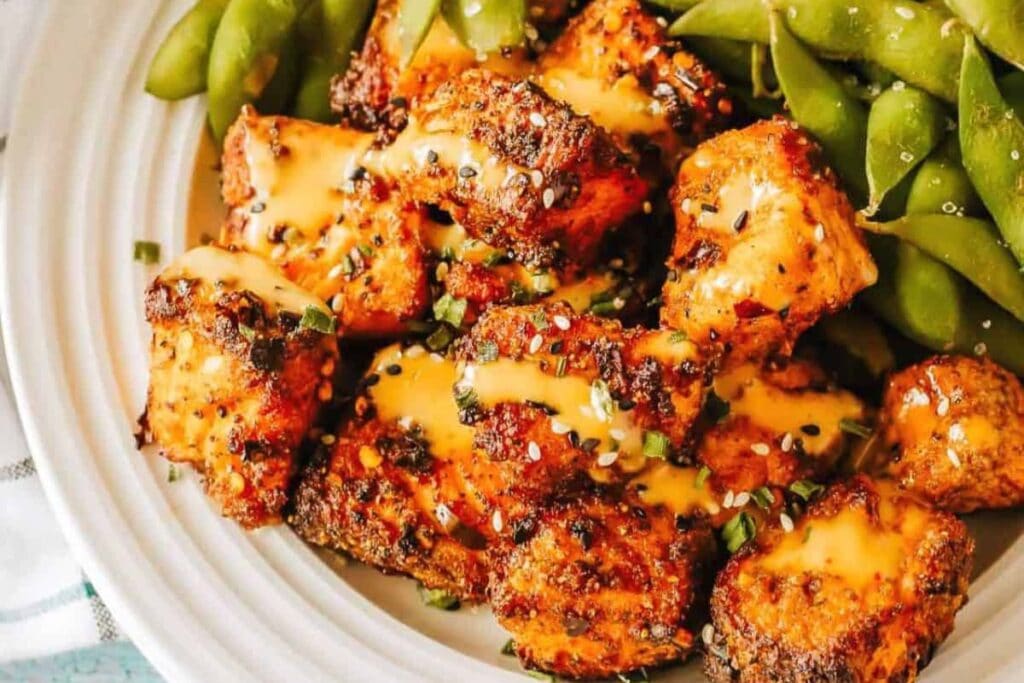 Easy Air Fryer Salmon Bites by Make It Skinny Please