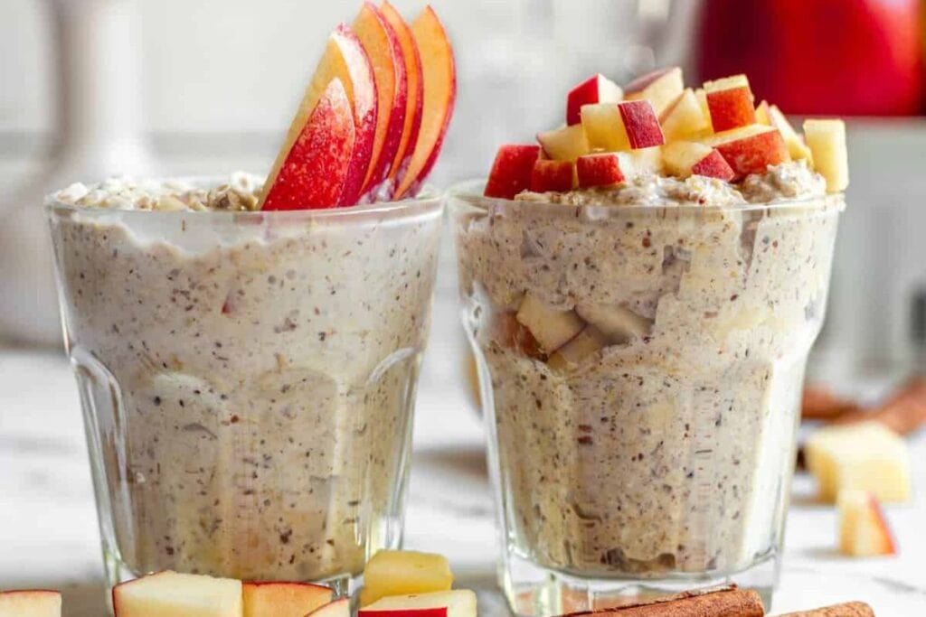 Easy Apple Pie Overnight Oats by Ooh La La Its Vegan