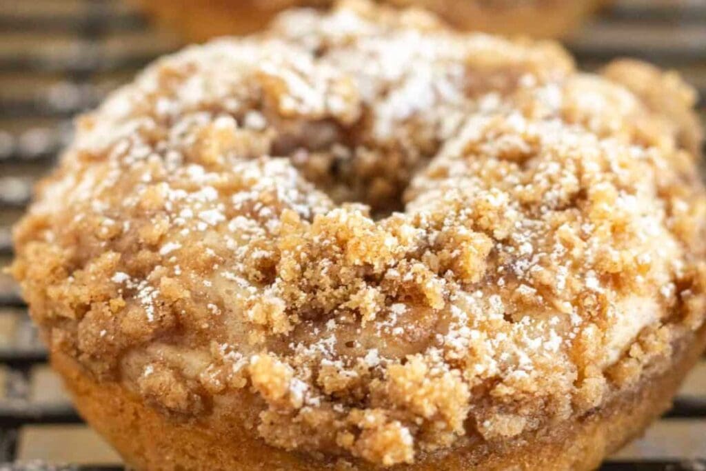 Easy Baked Apple Crumb Donuts by Practically Homemade