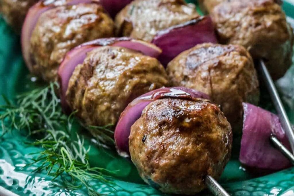 Easy Grilled Lamb Meatballs by Coley Cooks