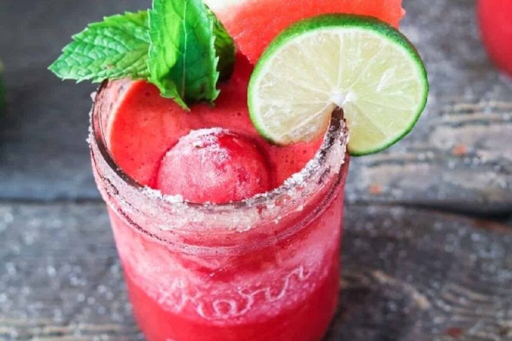 Frozen Watermelon Margarita by Vegan Huggs