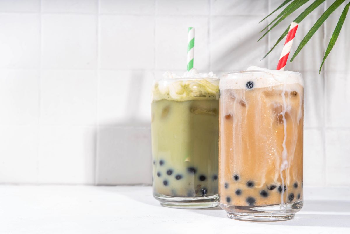Green Tea Boba with Coffee