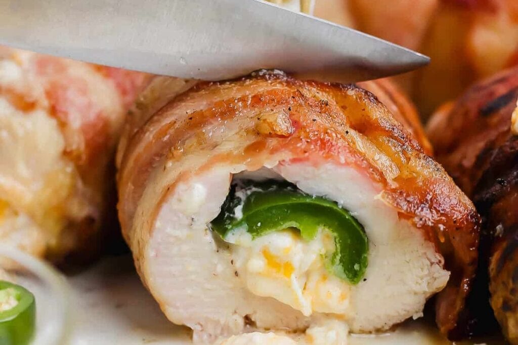 Grilled Jalapeno Popper Chicken by The Wooden Skillet