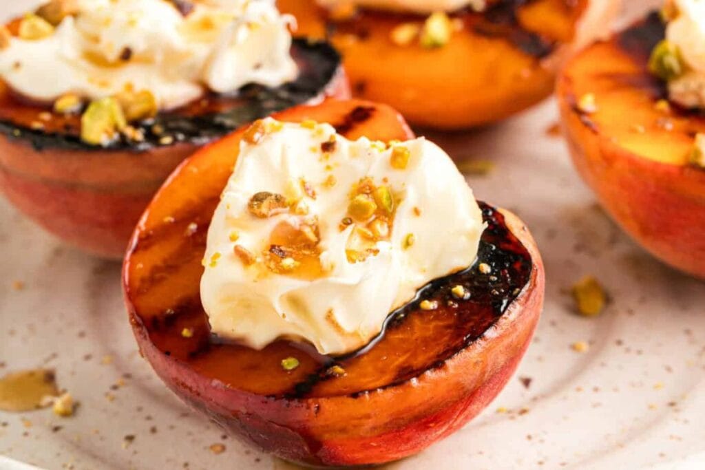 Grilled Peaches by ooh la la its vegan