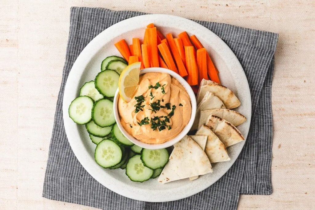 Harissa Cottage Cheese Dip by When Salty and Sweet Unite