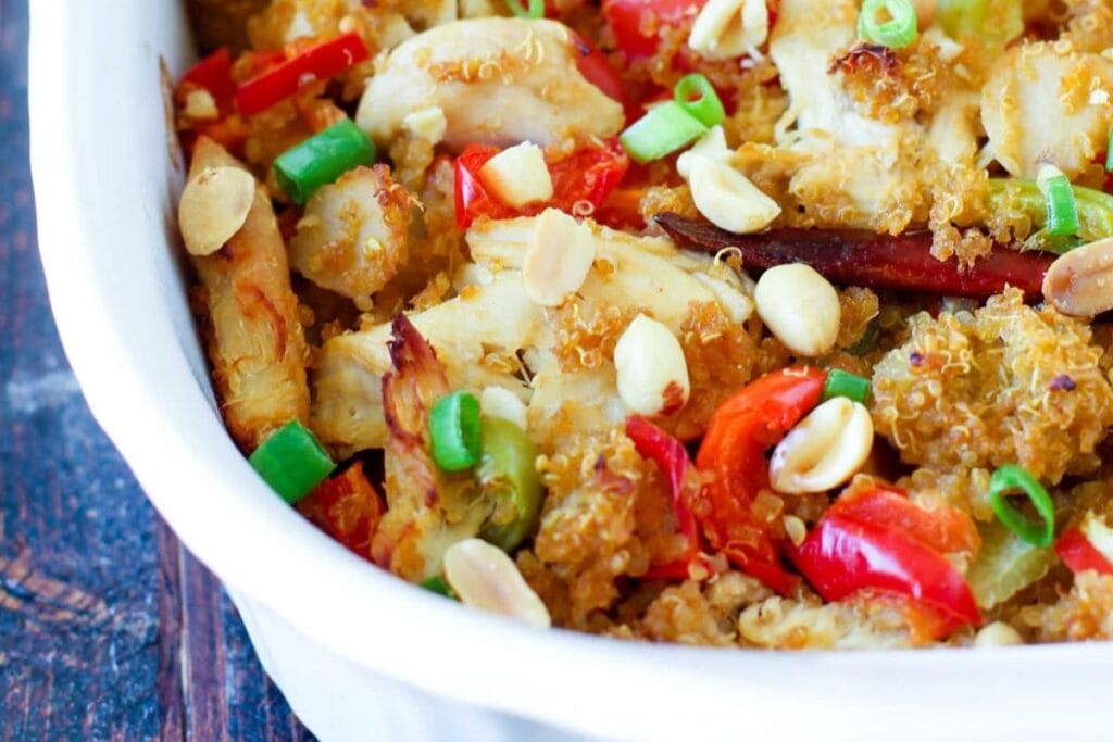 Kung Pao Chicken Casserole by Hungry Hobby