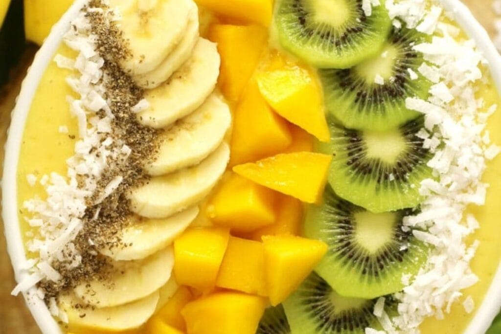 Mango Banana Smoothie Bowl by Frugal Mom Eh