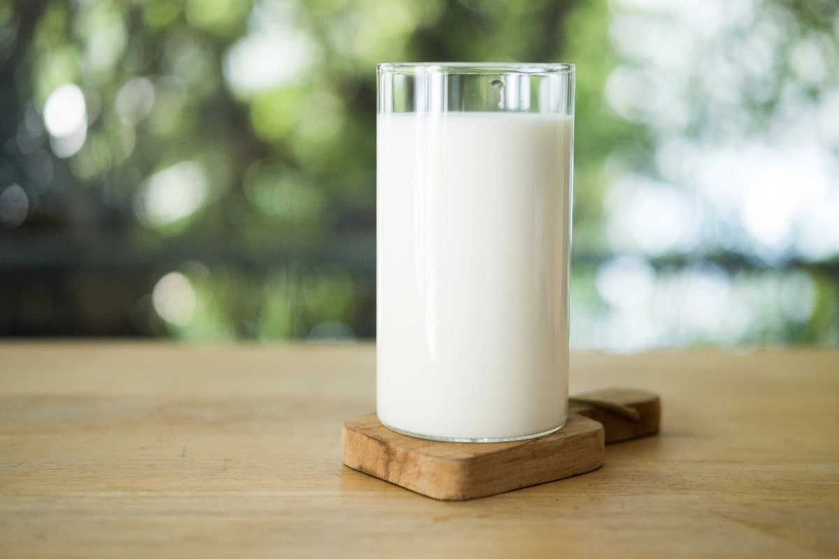 Milk in glass