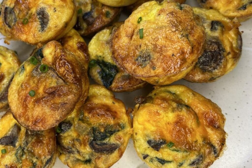 Mushroom Spinach Egg Cups by The Wholesome Spoon