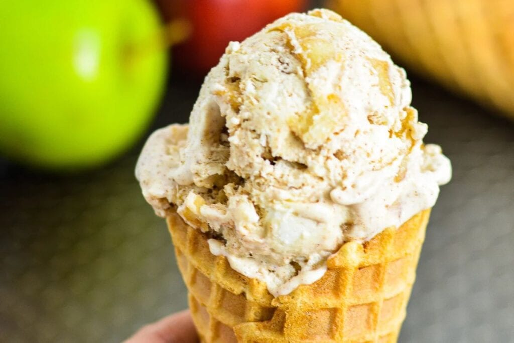 No Churn Apple Cinnamon Ice Cream by A Taste of Madness