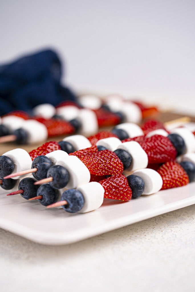 Patriotic Fruit Kabobs