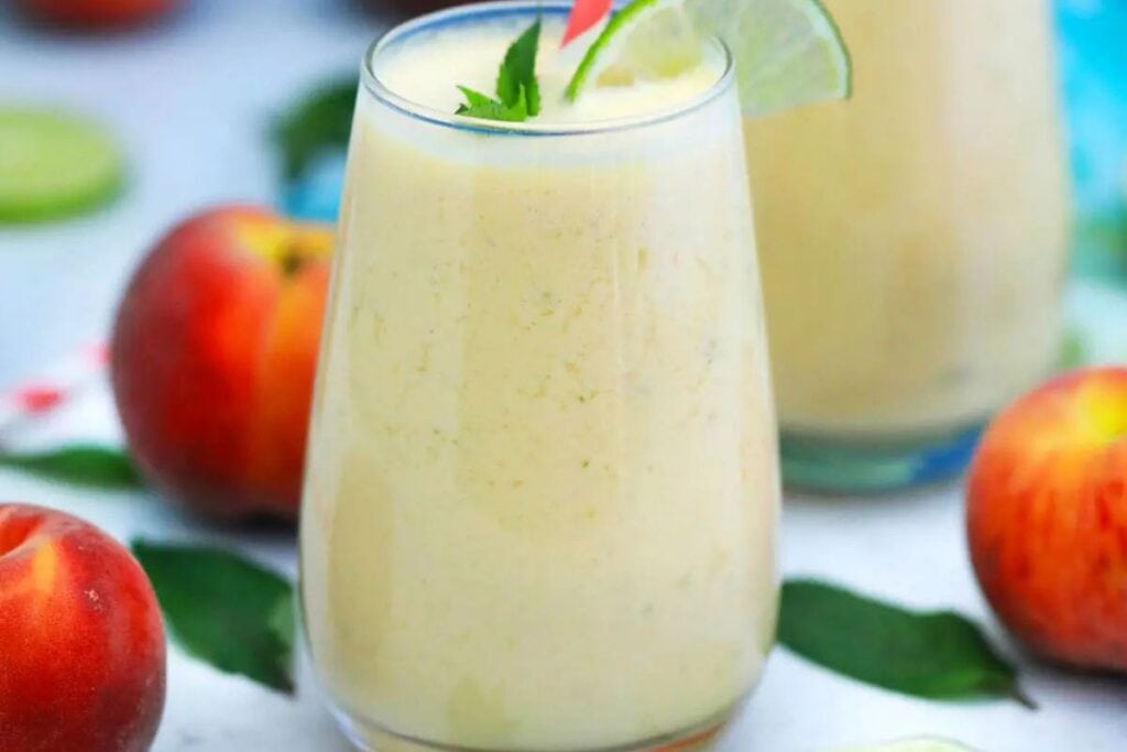 Peach Smoothie by Sweet and Savory Meals