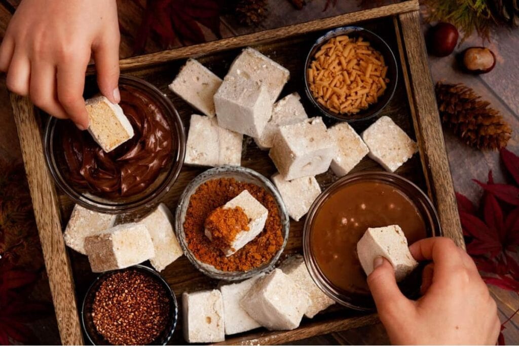 Pumpkin Spice Marshmallows Dessert Dipping Bar by Little Sugar Snaps