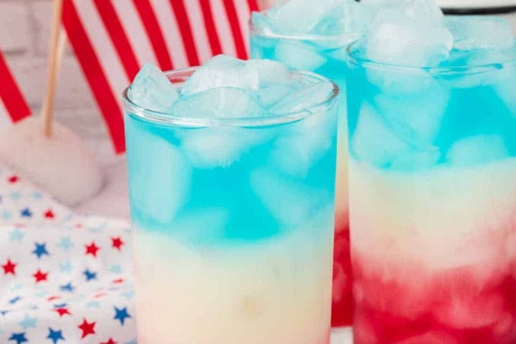 red white and blue drinks