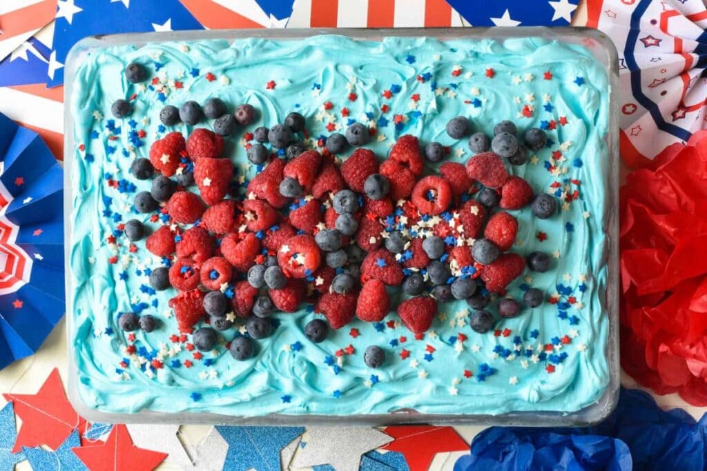 Red White and Blue Ice Cream Cake by Foxes Love Lemons