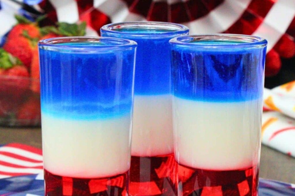 red white and blue drinks