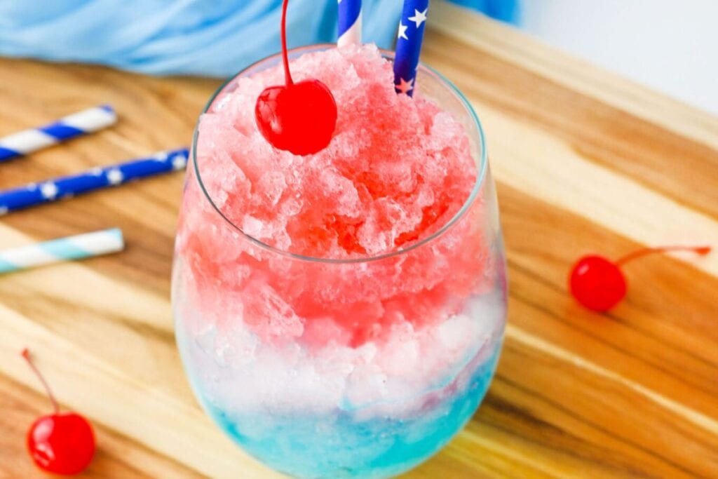 Red White and Blue Slushies by The Cookin Chicks