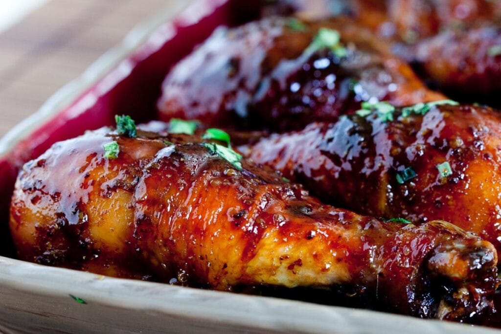 Saucy Baked Chicken Legs by Chew Out Loud