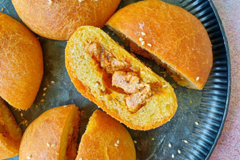 Spicy Chicken Stuffed Buns by Budget Delicious