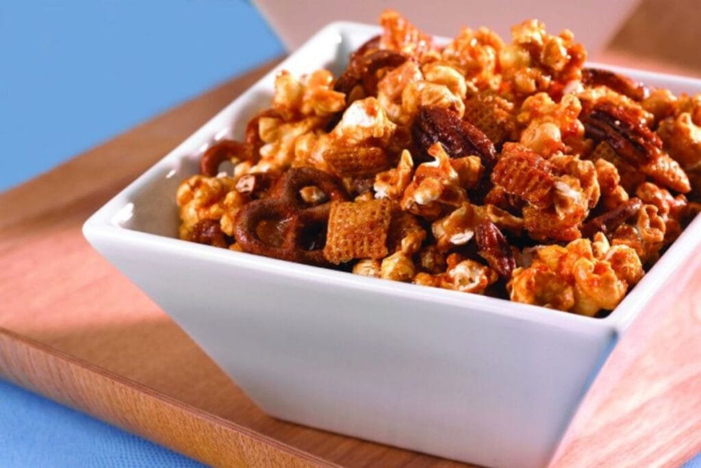 Sweet and Salty Popcorn Snack Mix by Mommy Evolution