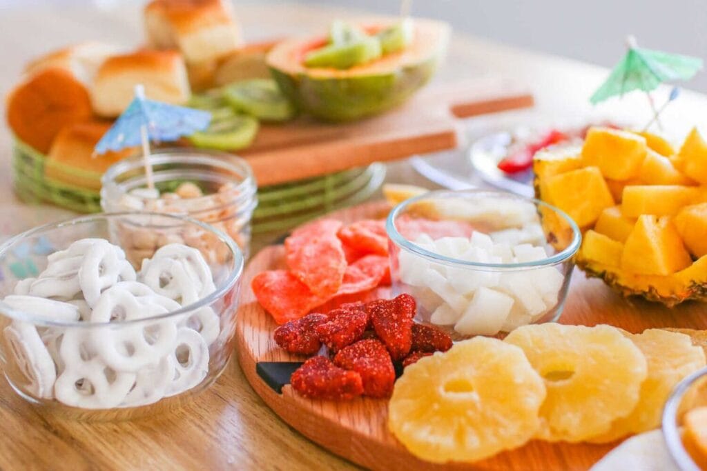Tropical Themed Charcuterie Board by Gennifer Rose